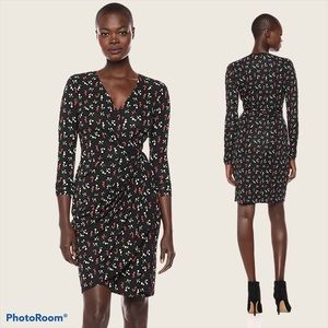 Lark & Ro Floral Print Wrap Top Mini Dress Size 10